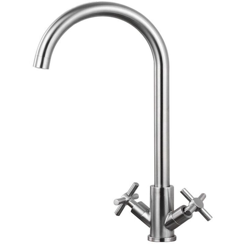 Küchenarmatur mit Durchlauferhitzer, Küchenmischbatterie, 360° schwenkbare Küchenspülbeckenarmatur mit 2 Griffen