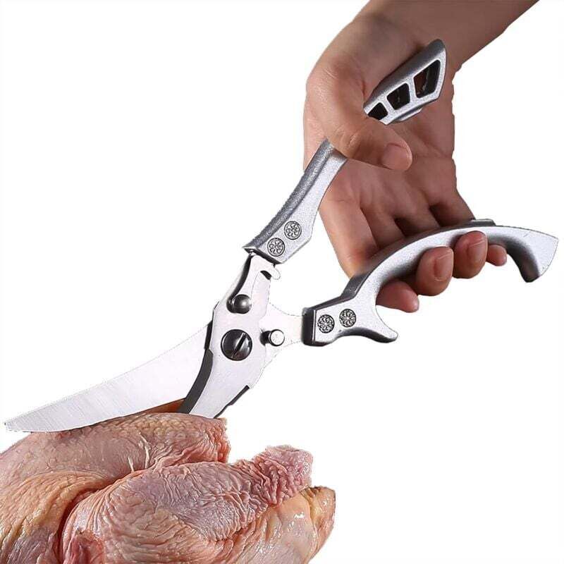 Küchenschere für Huhn, Geflügel, Fisch und Fleisch scharfe Knochenschere aus Edelstahl