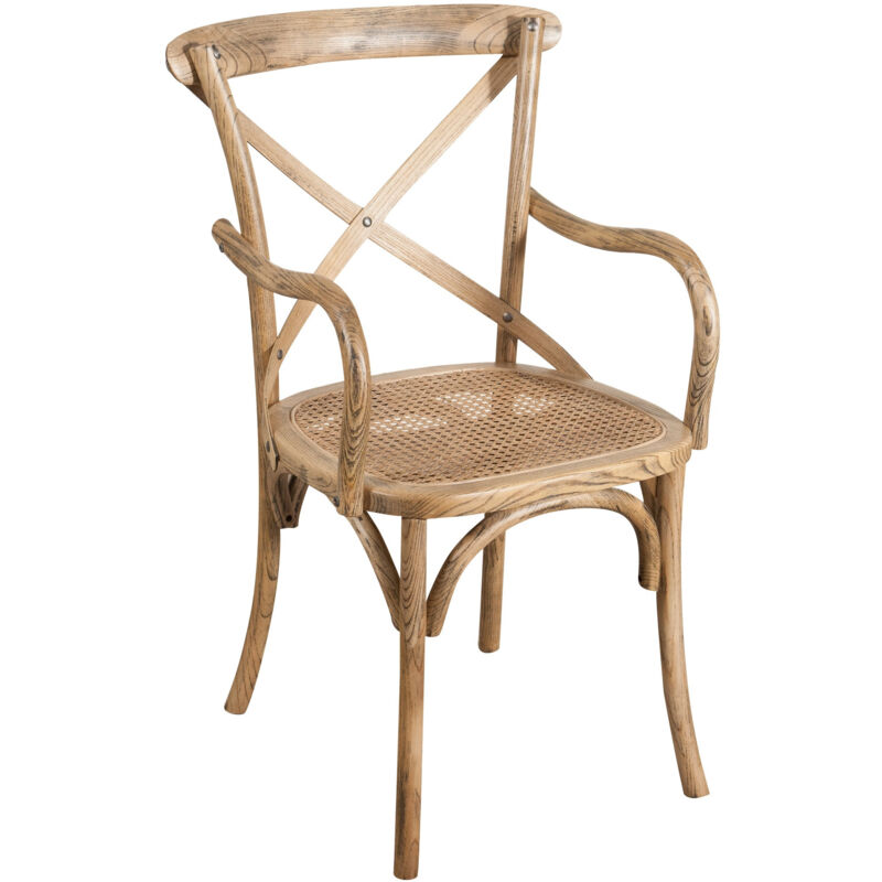 Küchenstuhl Holz- und Rattanstuhl Thonet Stuhl 90x50x44 cm Vintage Sessel mit Armlehnen Esszimmerstühle Moderner Stuhl
