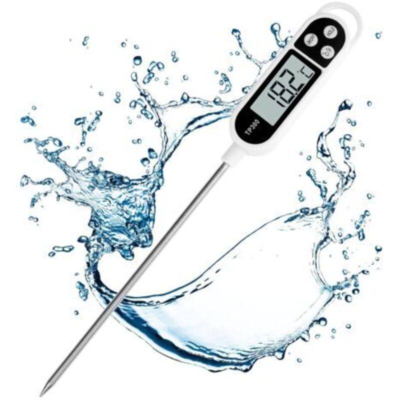 Küchenthermometer, digital, mit langer Sonde, für Fleisch, Öl, Milch, Wein, BBQ