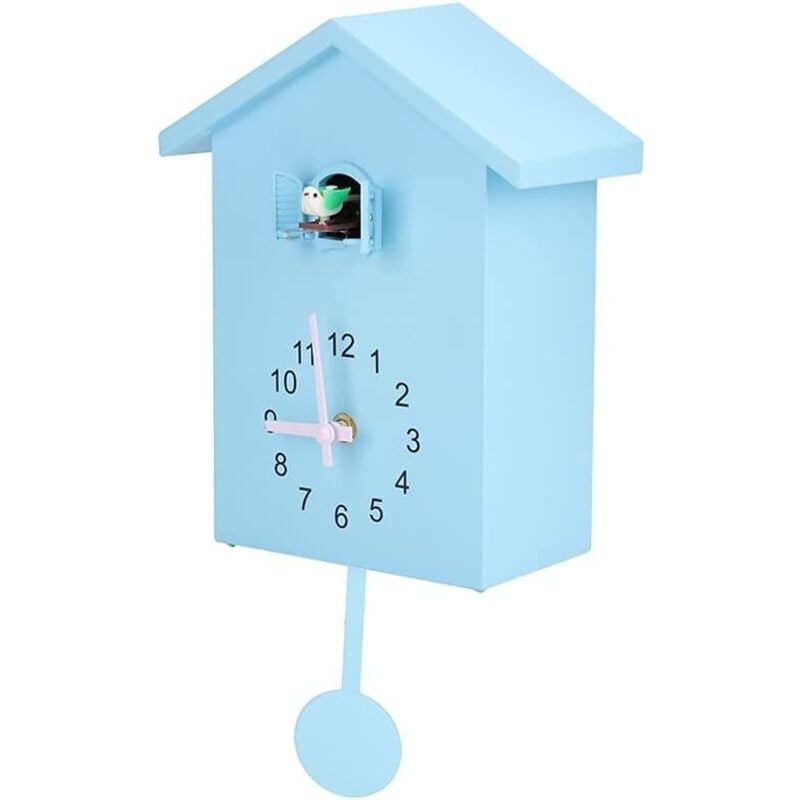 Kuckucksuhr, ABS, 15x9x25cm, blau