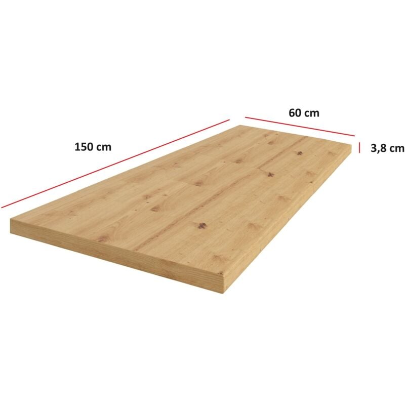 Küchen Preisbombe - Küchen Arbeitsplatte 150cm 38 mm Küchenzeile Küchenblock Eiche Artisan Eko Stilo