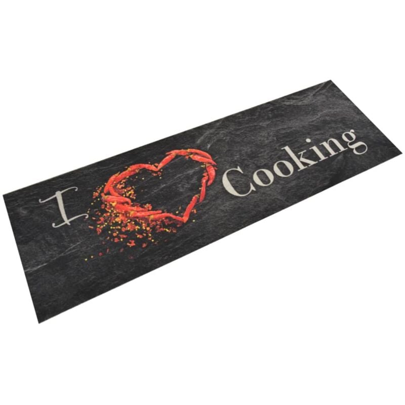 KüchenTeppich,Küchenmatte,Küchenvorleger Waschbar Cooking Schwarz 60x180 cm Samt VESS451311 Bonnevie