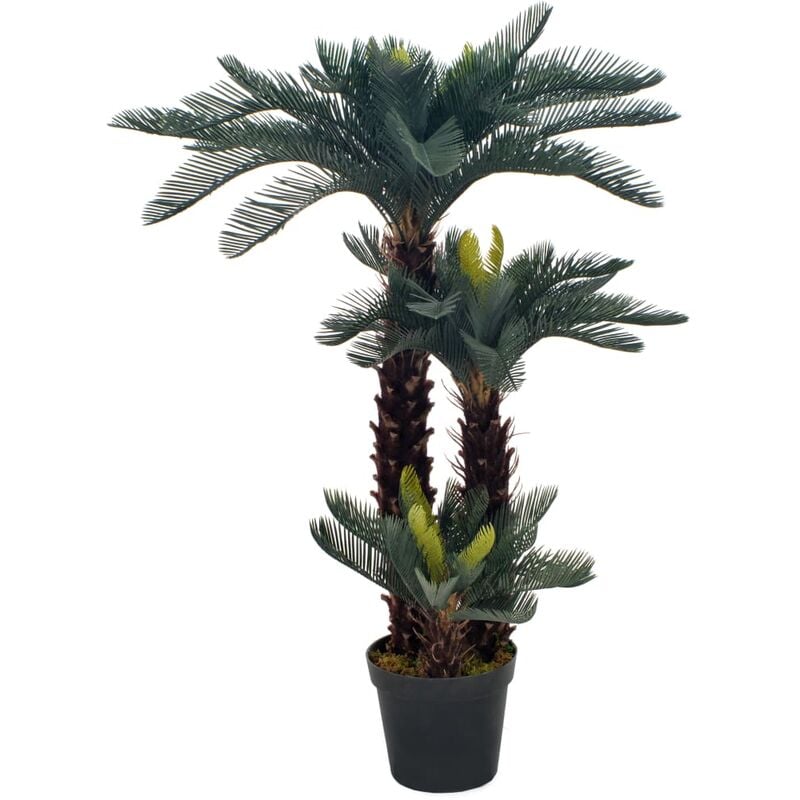 Künstliche Pflanze Cycas-Palme mit Topf Grün 125 cm Vidaxl