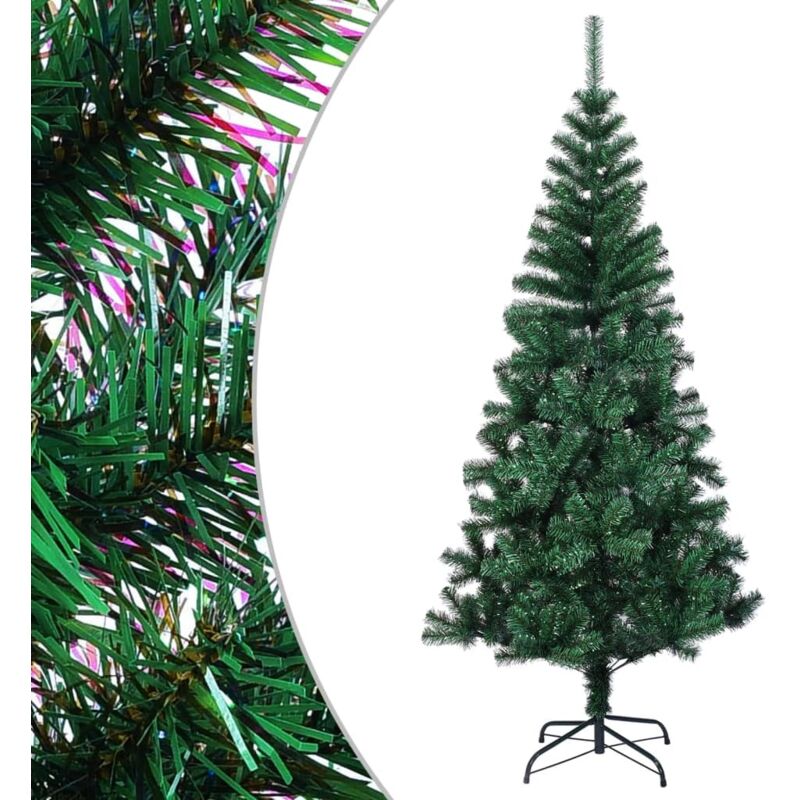 Künstlicher Weihnachtsbaum Schillernde Spitzen Grün 180 cm PVC vidaXL