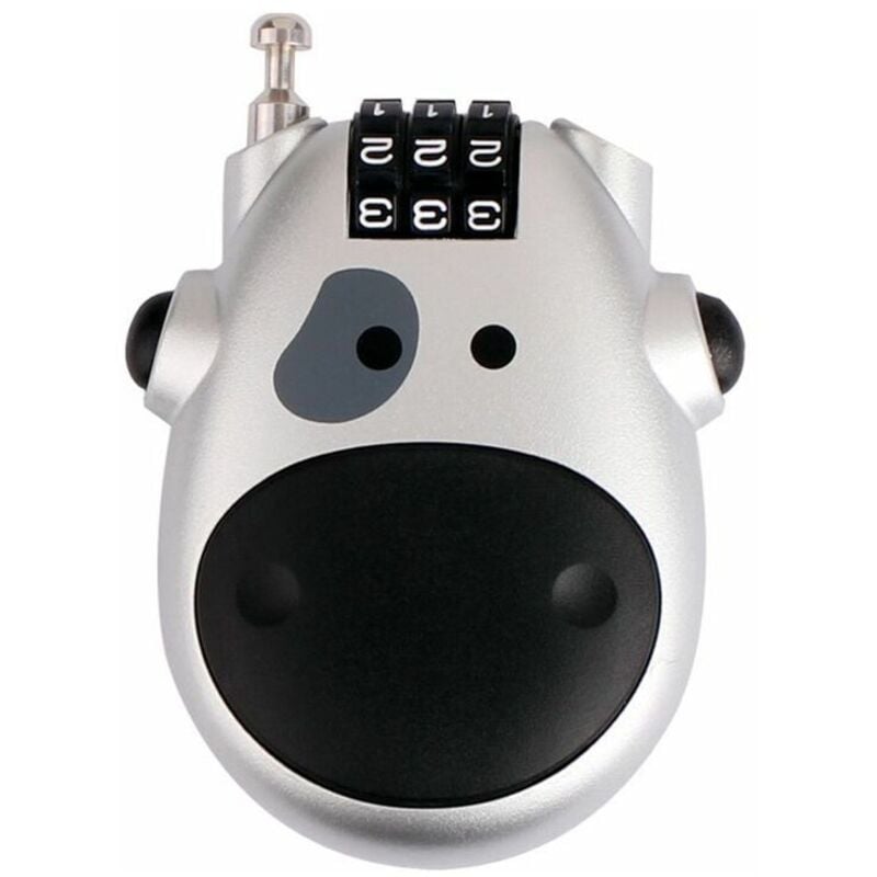 Kuh-zurücksetzbares Zahlenschloss, 3-stelliges Kabelschloss für Koffer, Hängemappen, Koffer, Gepäckschloss, Schul- und Fitnessstudio-Schließfach