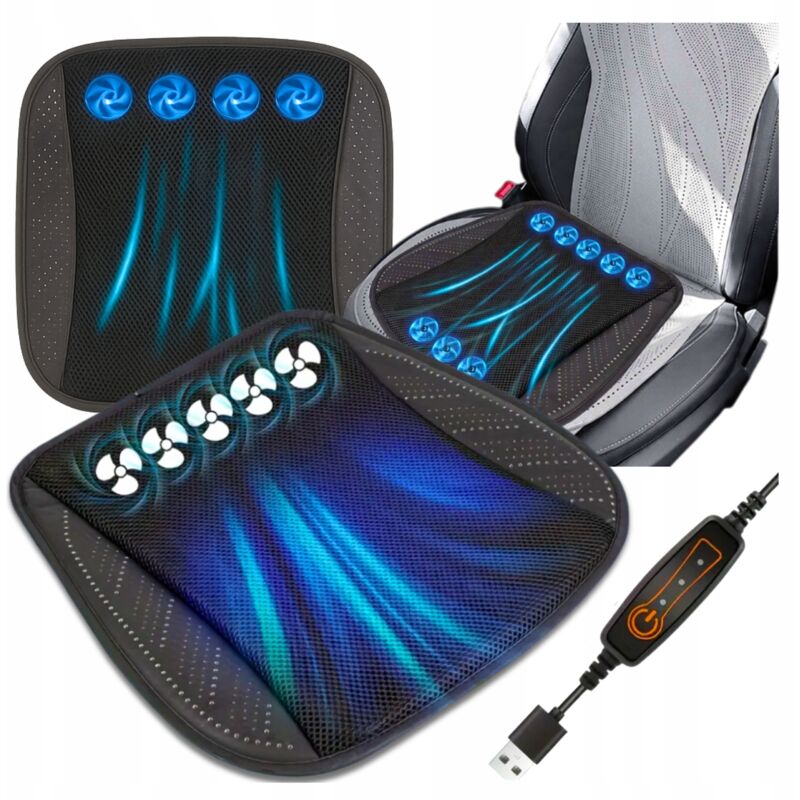 Kühlmatte, belüftetes Kissen für Autositze mit USB-Ventilatoren