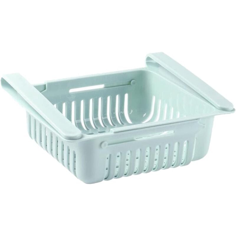 Cyslmuk - Kühlschrank-Aufbewahrungsset (4 erweiterbare Aufbewahrungsfächer für Küche und Kühlschrank), blau