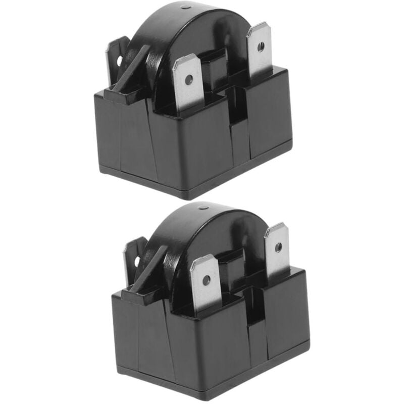 Coocheer - Kühlschrank-Kompressor-Startrelais, 2 Stück Kühlschrankstarter, Kühlschrank-Startvorrichtung, Kühlschrank-Kompressor-Überlastschutz,