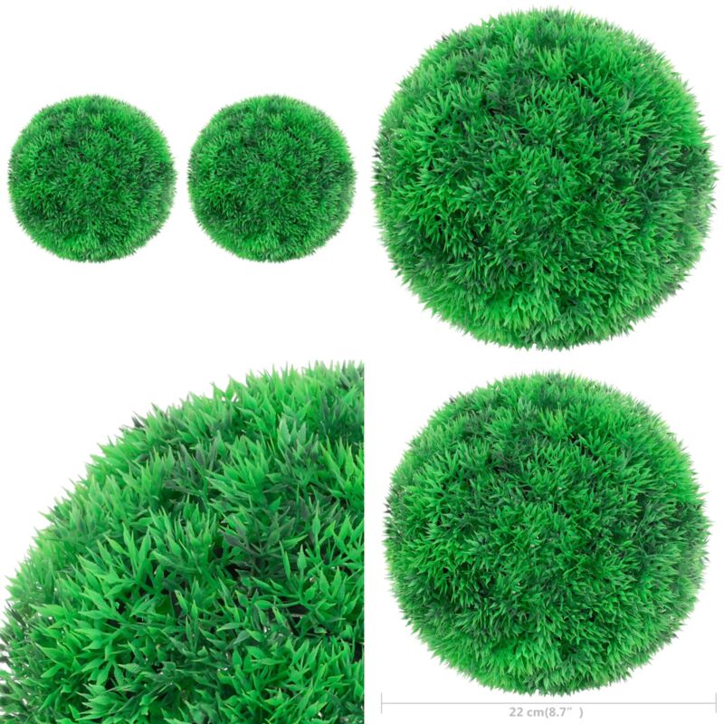 Künstliche Buchsbaumkugeln 2 Stk. 22 cm - Künstliche Pflanze - Buchsbaum - Küstnerpflanzens - Gartendekoration - Outdoor Deko - Home & Living