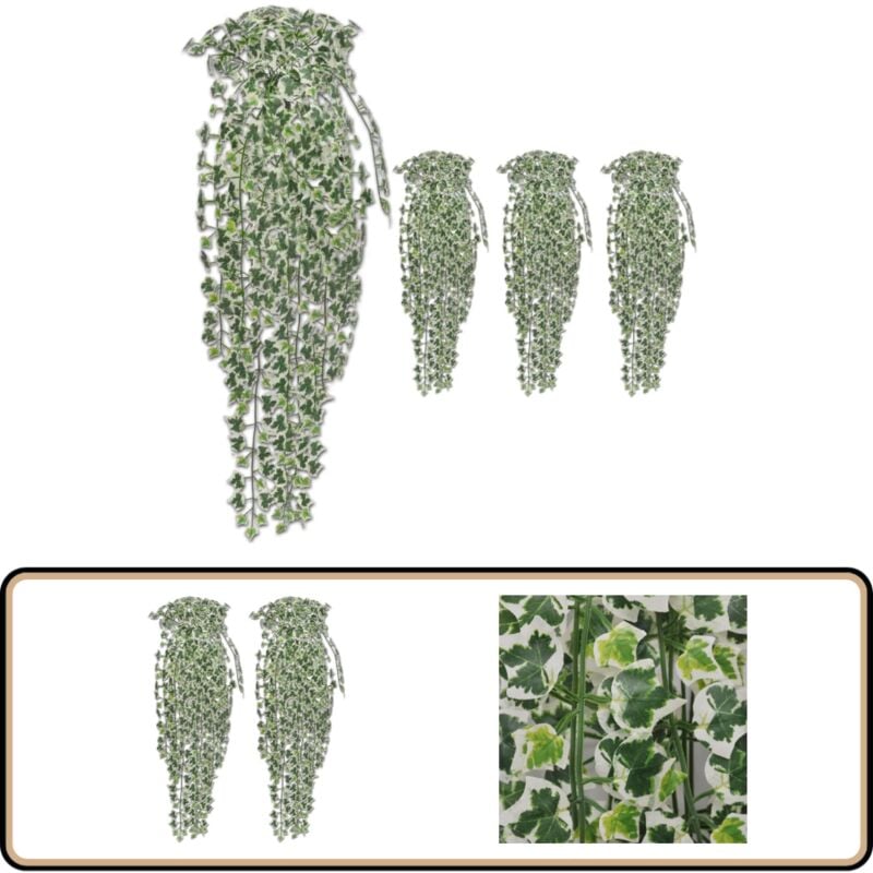 Künstliche Efeuranken 4 Stk. Mehrfarbig 90 cm - Künstliche Pflanze - Efeupflanzen - Dekorative Pflanze - Indoor Pflanzen - Kunstblumen