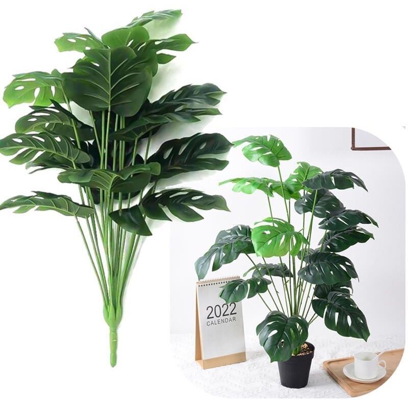 Künstliche Monstera-Pflanze im Topf, Heimdekoration, 60 cm