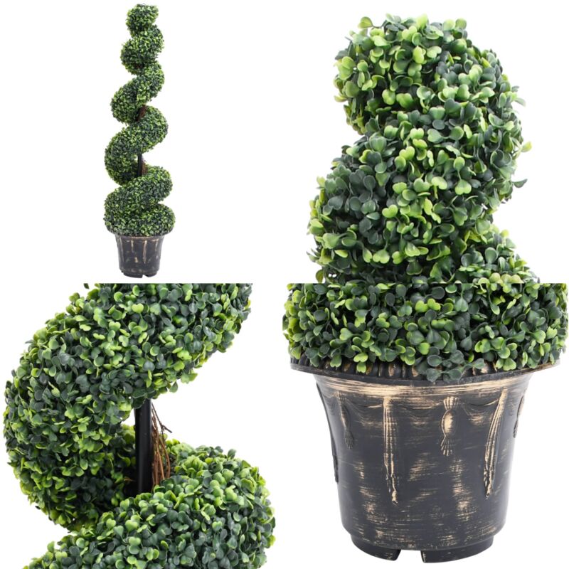 Künstlicher Buchsbaum mit Topf Spiralform Grün 117 cm - Künstlicher Buchsbaum - Spiralform - Grün - Deko Pflanze - Kunstpflanzen - Home & Living