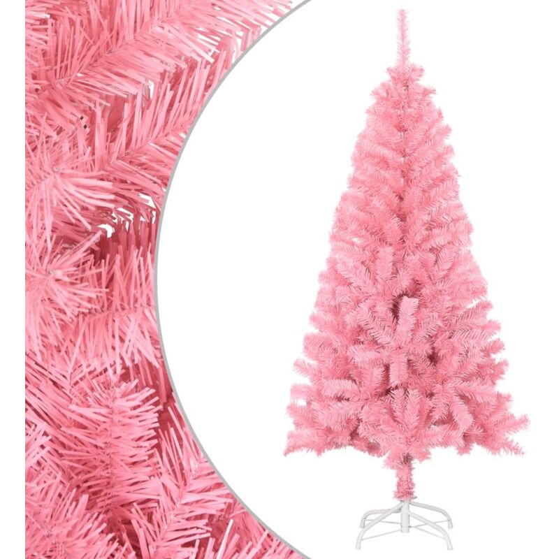 vidaXL Künstlicher Weihnachtsbaum mit Ständer Rosa 150 cm PVC