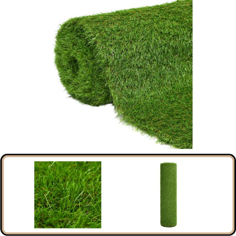 Kunstrasen 1x2 m/30 mm Grün - Kunstgras - Kunstrasen - Grüner Rasen - Dekorationsgrass - Gartengestaltung