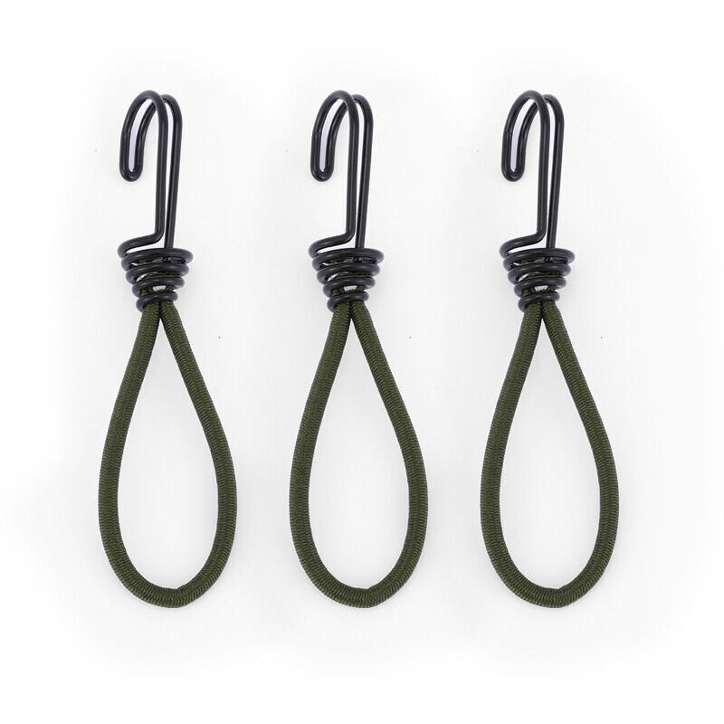 10 Spanngurte mit Haken, 15 cm Planenspanngurte, Planenbefestigungsspanner für Planen, Zelte, Poster, Netze und Camping (Grün) - KZQ