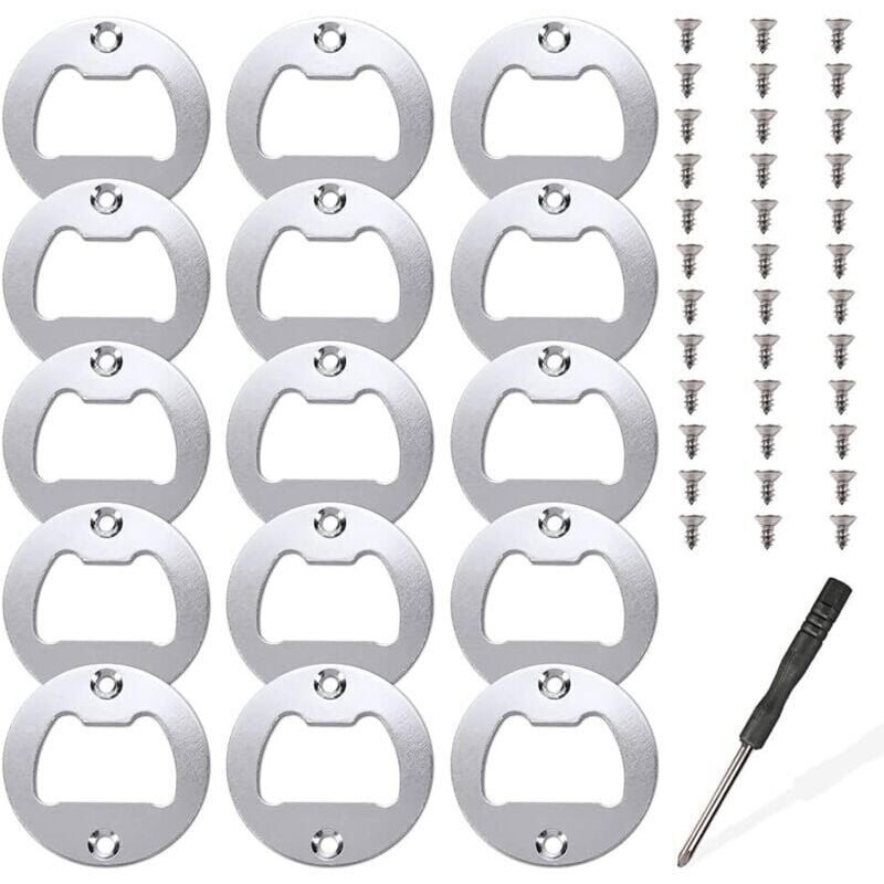 KZQ - 15 Sets Flaschenöffner-Einsätze, Metall-Flaschenöffner-Teile-Kit, Harzformen, Harz-Bieröffner, Bastelzubehör