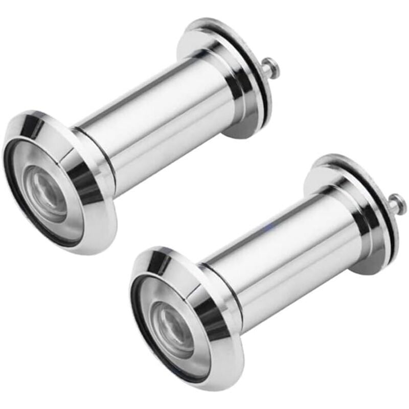 KZQ - 16 mm breiter Türspion mit Abdeckung, passend für Türen mit einer Dicke von 40 mm bis 65 mm, für Zuhause, Büro, Hotel (Silber)