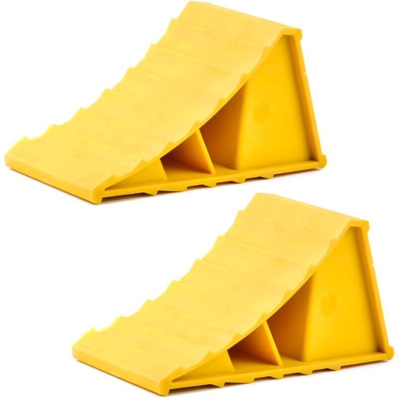 2 Stück Unterlegkeil, Anti-Rutsch-Block, Unterlegkeile, Auto-Unterlegkeil, Auto-Unterlegkeil, für Wohnwagen, Wohnmobil, Auto, Motorrad,