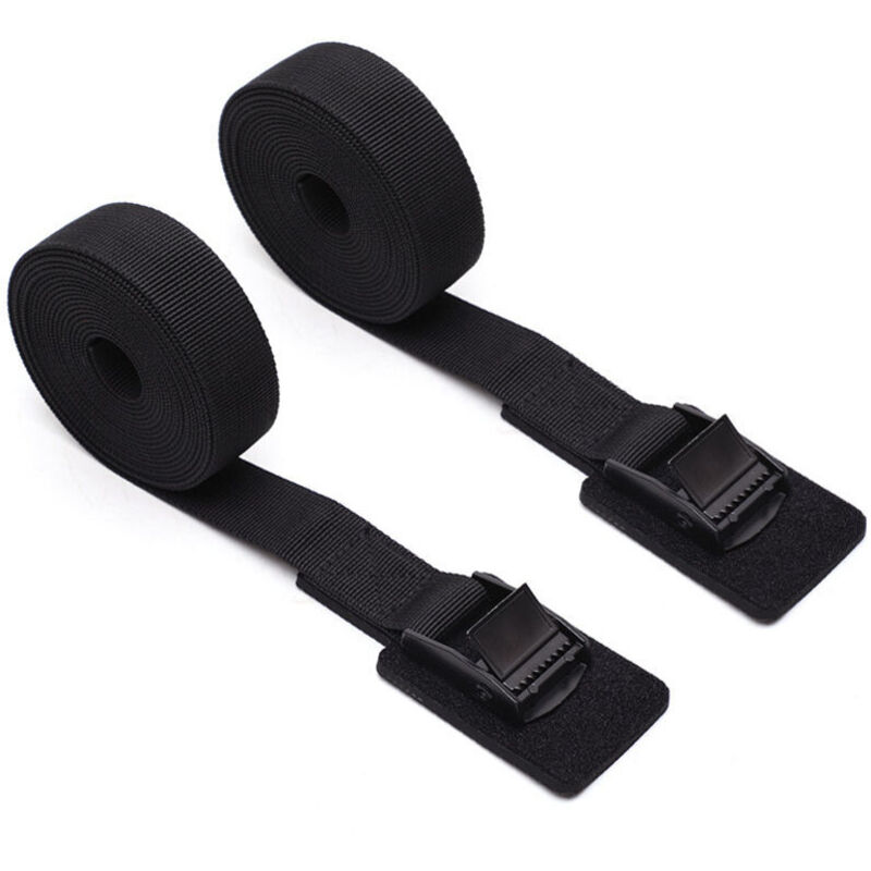 2er-Pack robuste Spanngurte mit dickem Schutzpolster, Kajak-Spanngurte, Frachtgurte, verstellbare Gurte mit Nockenschnalle, 25 mm x 6 m - KZQ