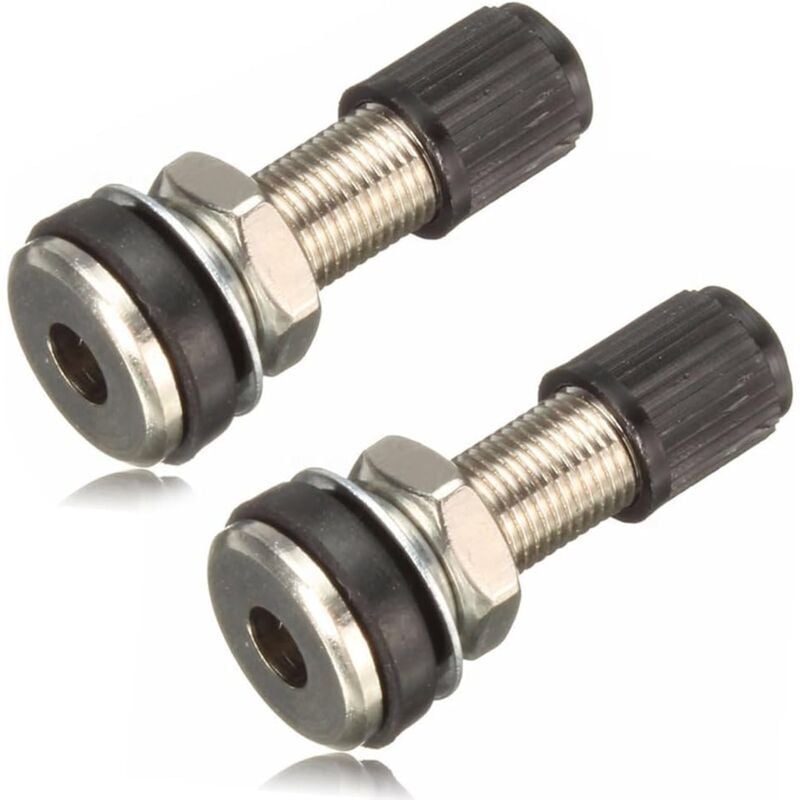 3,3 × 3,3 × 3,3 cm) 2 Stück Ventilschäfte und Staubkappen für Motorrad- und Autoreifen - KZQ