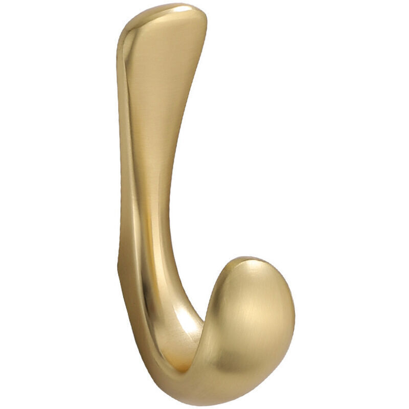 4 robuste Kleider- und Huthaken aus Metall, Wandmontage, Kleider- und Handtuchhalter, Gold - KZQ