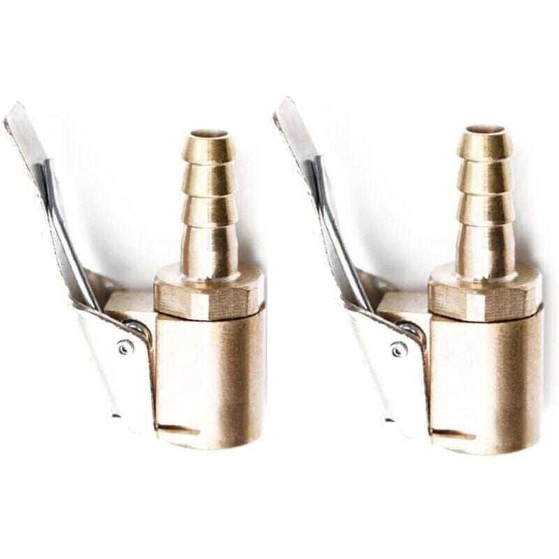 6 mm/8 mm Autoreifen-Ventiladapter, Luftfutter-Inflator-Pumpenventil-Clip-Klemmenanschlussadapter, pneumatische Kompressordüse aus Messing (Pagode, 6