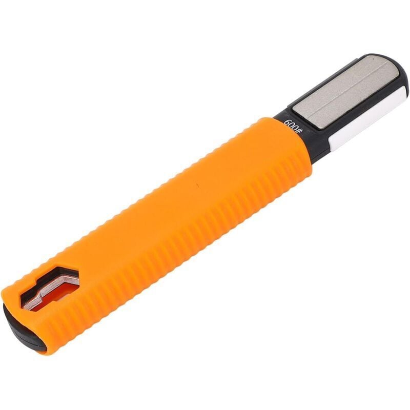 KZQ - Gartenwerkzeugschärfer, tragbarer Klingenschärfer, Hartmetall-Messerschärfer, Taschenmesserschärfer für Axt, Machete und Gartenschere.