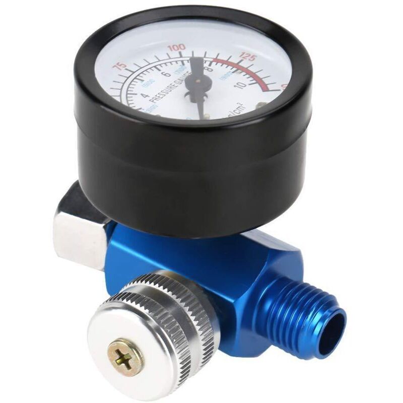 Lackierpistolen-Manometer, Lackierpistolen-Druckregler, 1/4 Zoll Luftdruckregler für Lackierpistole, Druckluftwerkzeug-Zubehör - KZQ