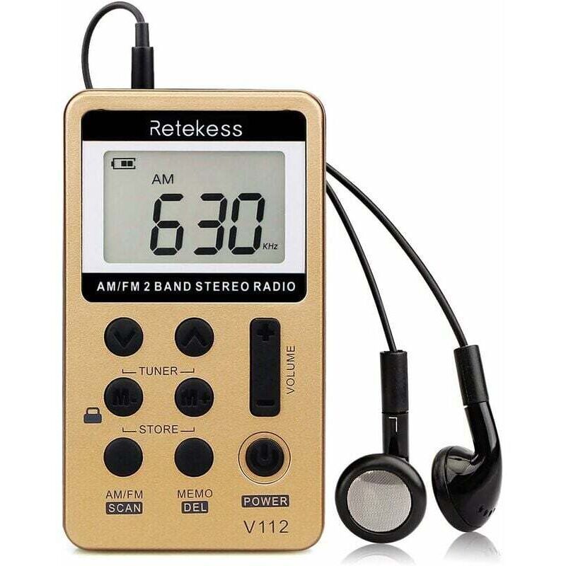 KZQ Mini-Tragradio, wiederaufladbares FM-AM-Radio, Walkman, Sleep-Timer, Kopfhöreranschluss, Outdoor, Sport, Weihnachtsgeschenk