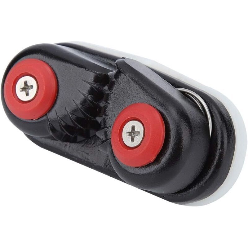 KZQ - Schwarze Aluminiumlegierung Seilschlaufe Ankerklampe Cam Klampe für Kajak Yacht Boot Zubehör