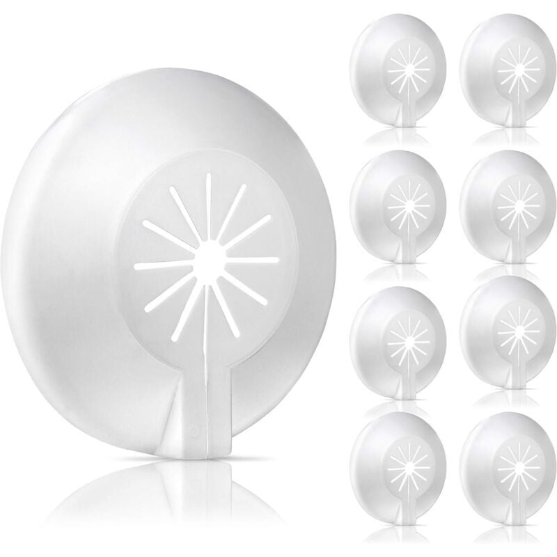 KZQ - Set di 8 rosette per radiatori Cubretubo Rosetta in plastica per diametri da 14 a 29 mm Montaggio ultrarapido