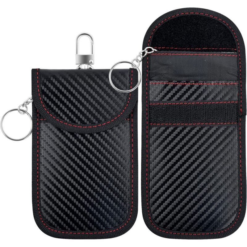 KZQ - Signalblockierende Faraday-Tasche (2er-Pack), Abschirmtasche für Autoschlüssel, RFID-Signalblockierende Taschen, Faraday-Tasche, Schutzhüllen