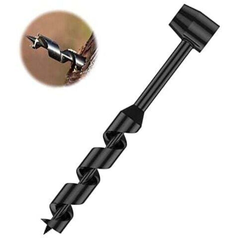 Tragbarer Handbohrer, Mehrzweck-Schlangenbohrer, manueller Survival-Bohrer, Survival-Werkzeug für Wandern, Camping und Abenteuer - KZQ