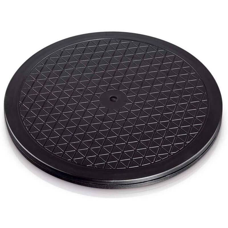 Universal-Hängematte mit rundem Tablett (25 cm, Größe s, unterstütztes Gewicht 25 kg (ideal für Fernseher, Lautsprecher, Displays, Geräte) schwarz