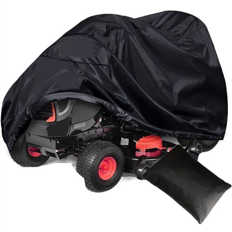(L177 x B110 x H110 cm) Abdeckung für Aufsitzmäher, Gartentraktorabdeckung, universell, wetterfest, UV-beständig, strapazierfähiges 210D