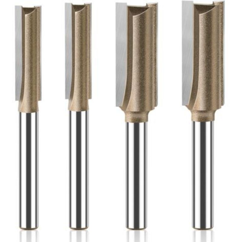 1/4 mm Fräser, bündiger Fräser, Fräser, Fräser, geeignet für Tischler, Heimwerker und Holzbearbeitungs-Enthusiasten, 4 Stück - Lablanc