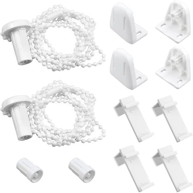 2er Set Zubehör für Rollos (17 mm/PVC/ohne Bohren) Befestigung für Rollo für Fenster, Rollo, Rollo etc - Lablanc