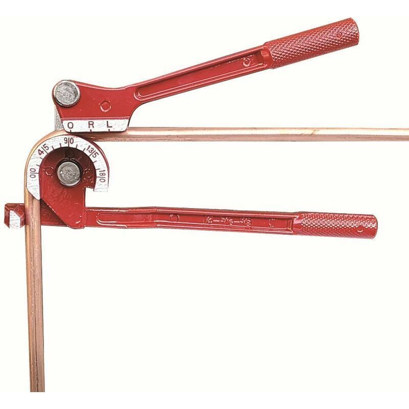 3-in-1 manueller Rohrbieger – 1/4 Zoll, 5/16 Zoll, 3/8 Zoll – 180 Grad robuster Hebel-Rohrbogen – geeignet für Messing-, Aluminium- und Gasrohre