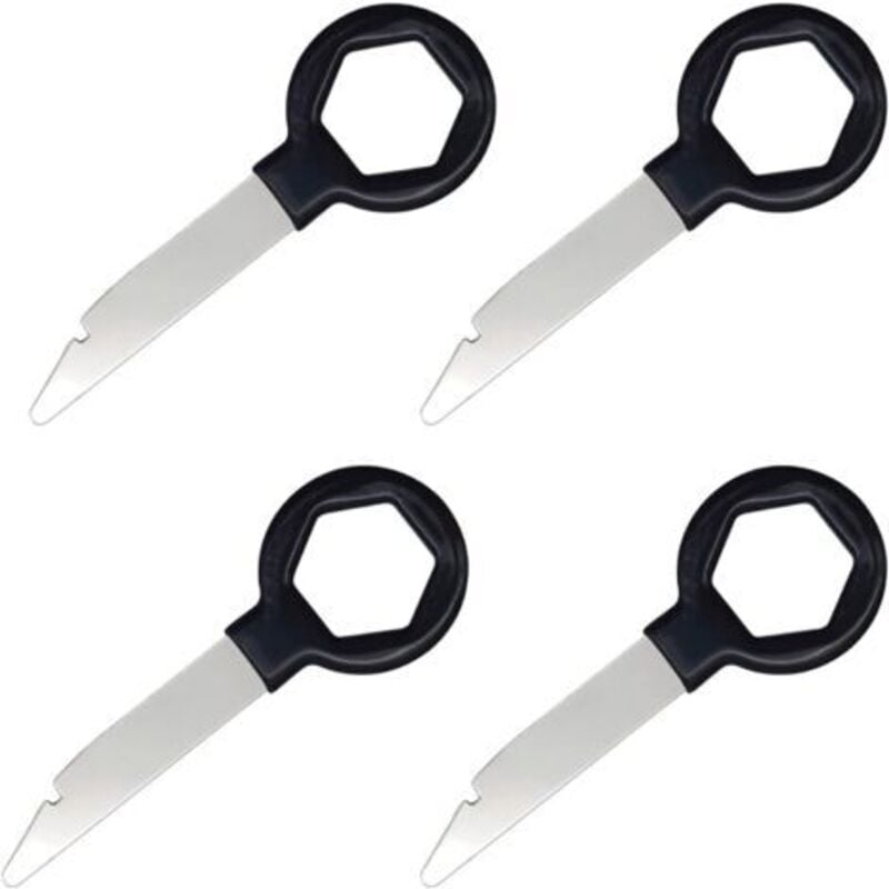 Lablanc - 4 Stück Autoradio Ausbauschlüssel Autoradio Ausbauschlüssel Schublade Kompatibel mit vw Audi Seat Skoda Mercedes Benz A3 A4 T5 Golf 2 din