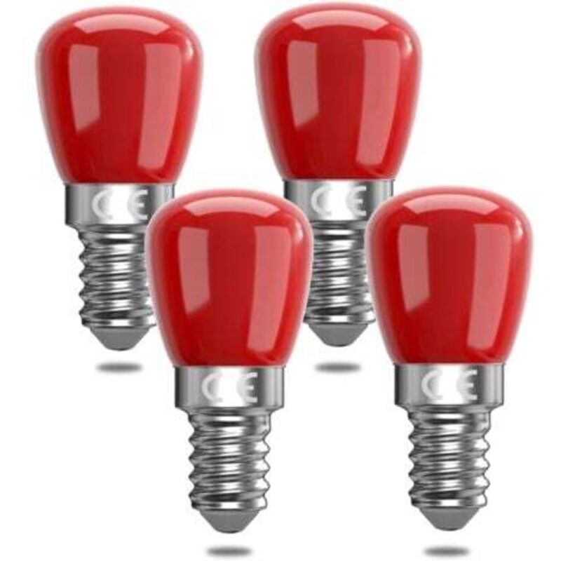 Lablanc - 4er-Pack 3 w E14 rote LED-Lampen, dekorative rote E14 LED-Lampen, 25 w Ersatz, geeignet für Umgebungsbeleuchtung, Halloween, Weihnachten