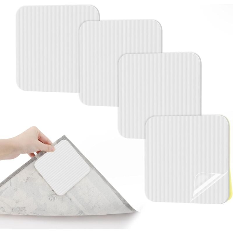 Lablanc - Anti-Rutsch-Teppich, 4 Stück Anti-Rutsch-Teppich-Aufkleber, Anti-Rutsch-Teppich, Vacuum Tech Anti-Rutsch-Teppich, hält Ihren Teppich an Ort