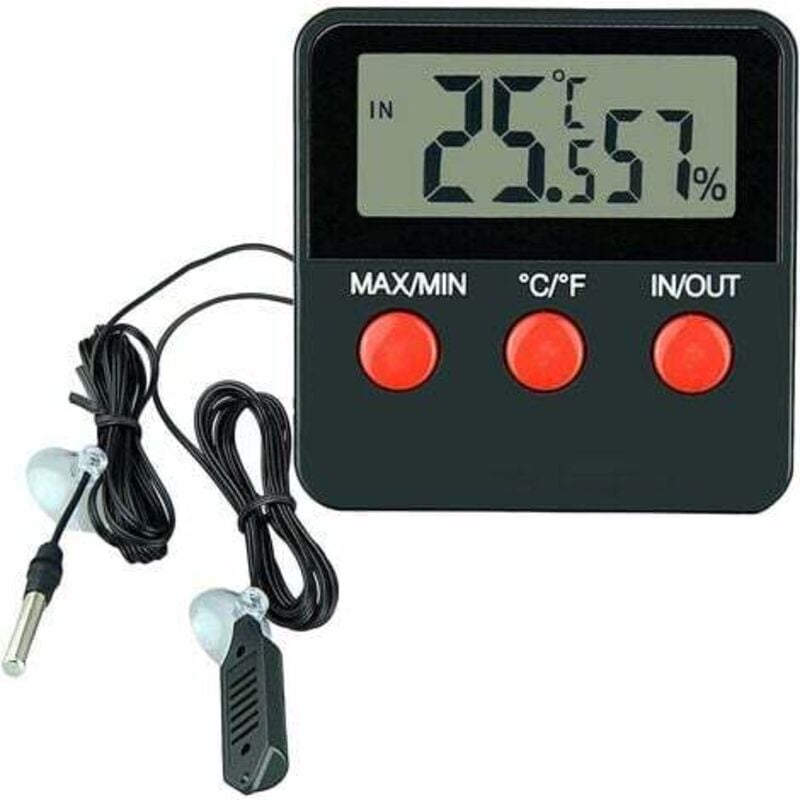 Lablanc - Digitales Reptilien-Thermometer, Hygrometer, LCD-Temperatur- und Luftfeuchtigkeitsmesser für Terrarium, Haustiere, Inkubator, Tank
