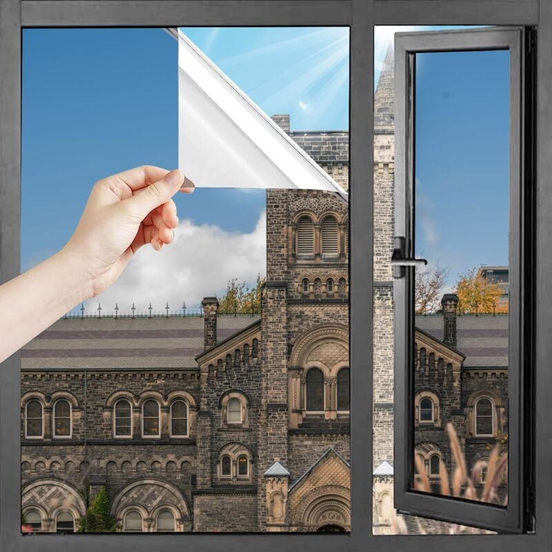 Einweg-Fensterfolie mit Sichtschutz, hitzebeständig, UV-Schutz, Sichtschutz für Möbel, Zuhause, Büro, 40 x 400 cm - Lablanc