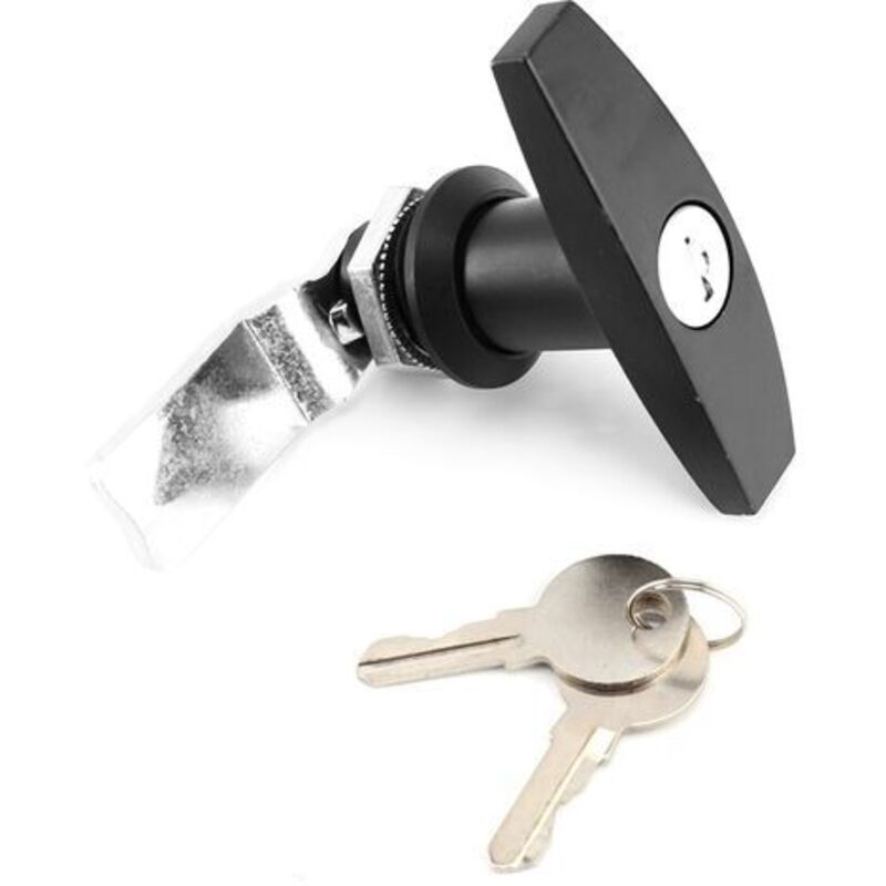 Hochklappbares Garagentorschloss, T-Griff-Schloss, hintere Montage, T-förmiges Schloss, LKW-Werkzeugkasten, T-Schloss, Garagentorschloss mit