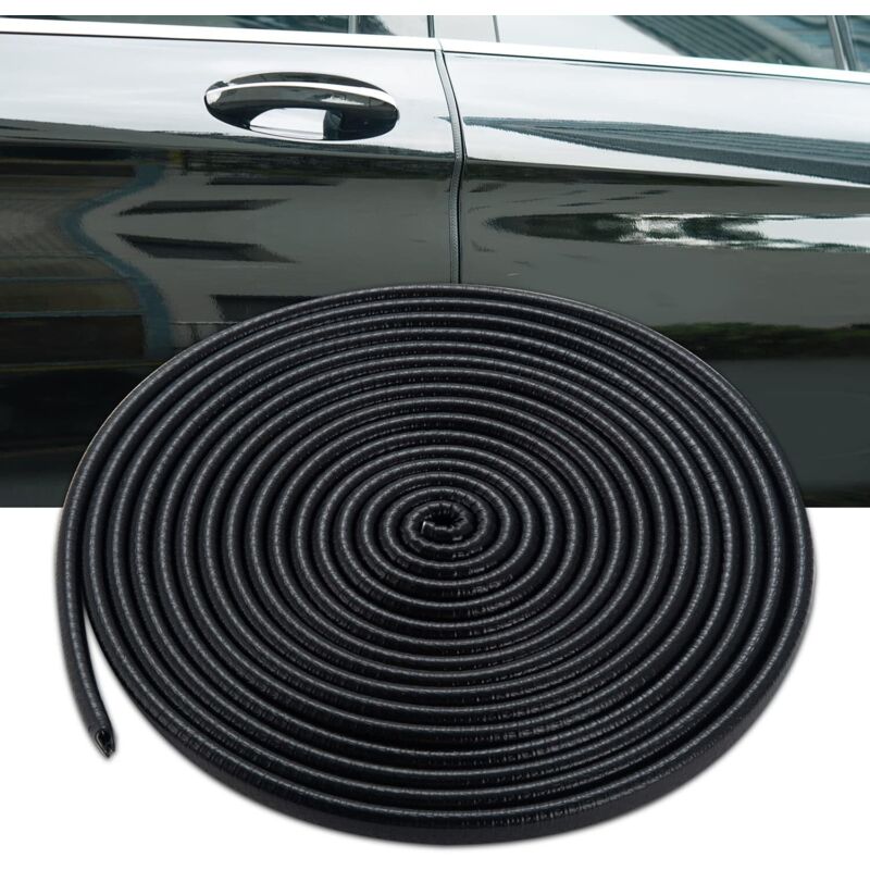 Klebstofffreier Kantenschutz aus Gummi für Autotüren – U-förmiges Autozubehör aus Gummi – für Limousinen, LKWs, SUVs, Geländefahrzeuge, Boote (5 m,