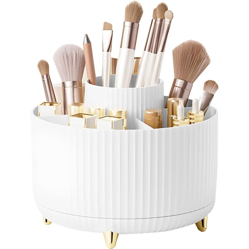 Make-up-Aufbewahrung, Hautpflegebox, Schminktisch-Organizer-Box, Make-up-Pinsel-Organizer, drehbar, Badezimmer-Organisation, Schönheitsprodukte,