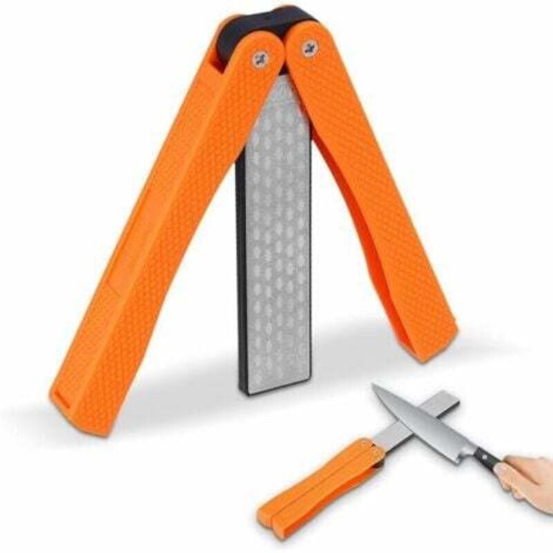 LaBlanc – Messerschärfer, faltbare Tasche, Diamant-Schleifstein mit Körnung 400/600, Diamant-Schleifstein, Tasche, doppelseitiger Schleifstein für