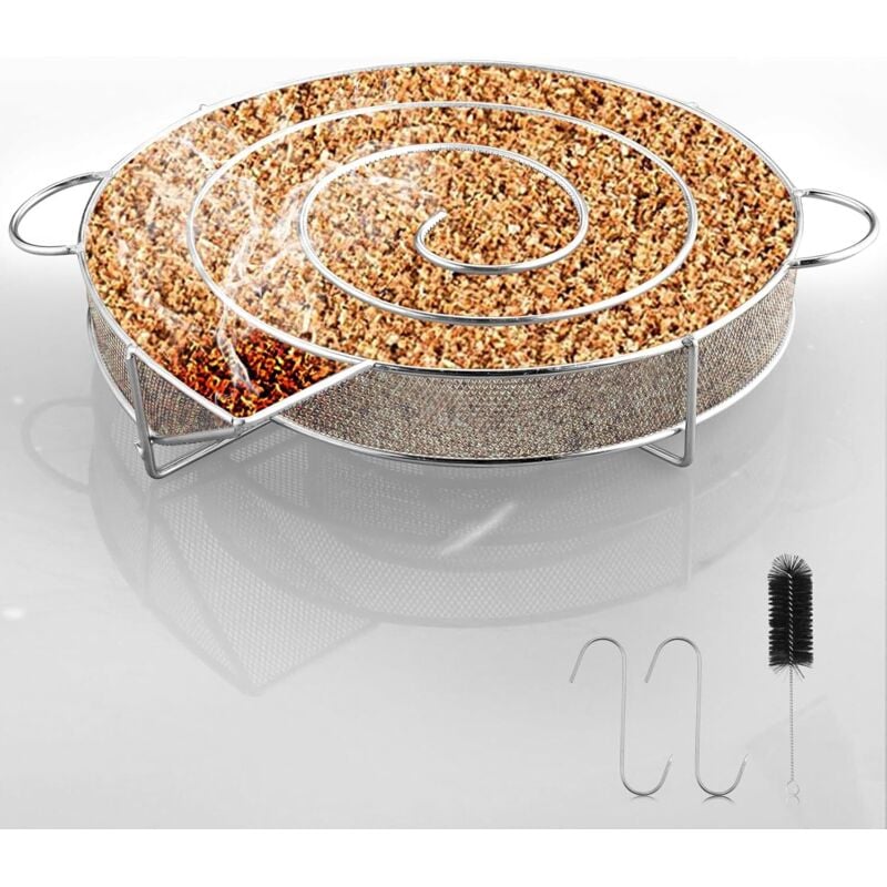 Lablanc - Runder Kaltraucherzeuger, Kaltraucherzeuger für Smoker, Edelstahl-Kaltraucherzeuger, Kaltraucher für Smoker, Räuchern von Fleisch, Fisch,