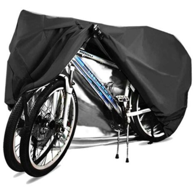 Two Side by Side Fahrradabdeckung, regendicht, Sonnenschutz und staubdicht, wasserdichter Streifen 210D-210D-2XL, Größe Two Side by Side (0,6 kg),